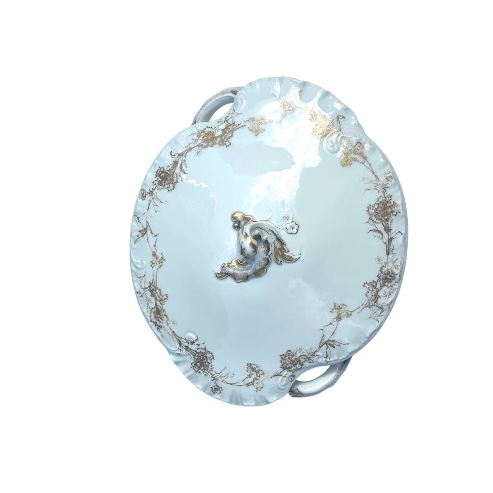 Extremely Rare Marks Antique 1800s Haviland Limoges Porcelain Dish Rare Pattern - Picture 5 of 16